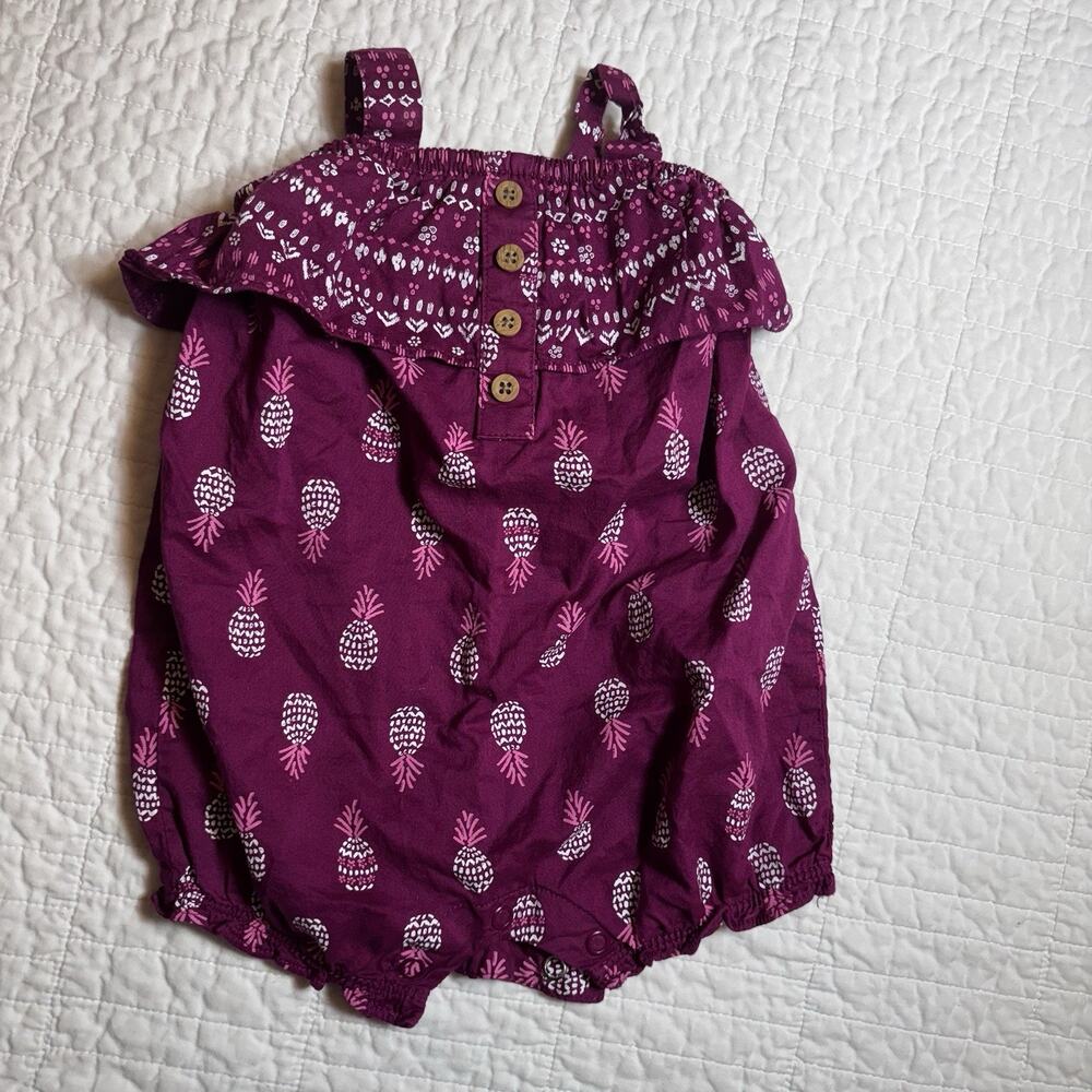 Carters 3m Baby Pineapple Sleeveless Jersey Romper One Piece Outfit